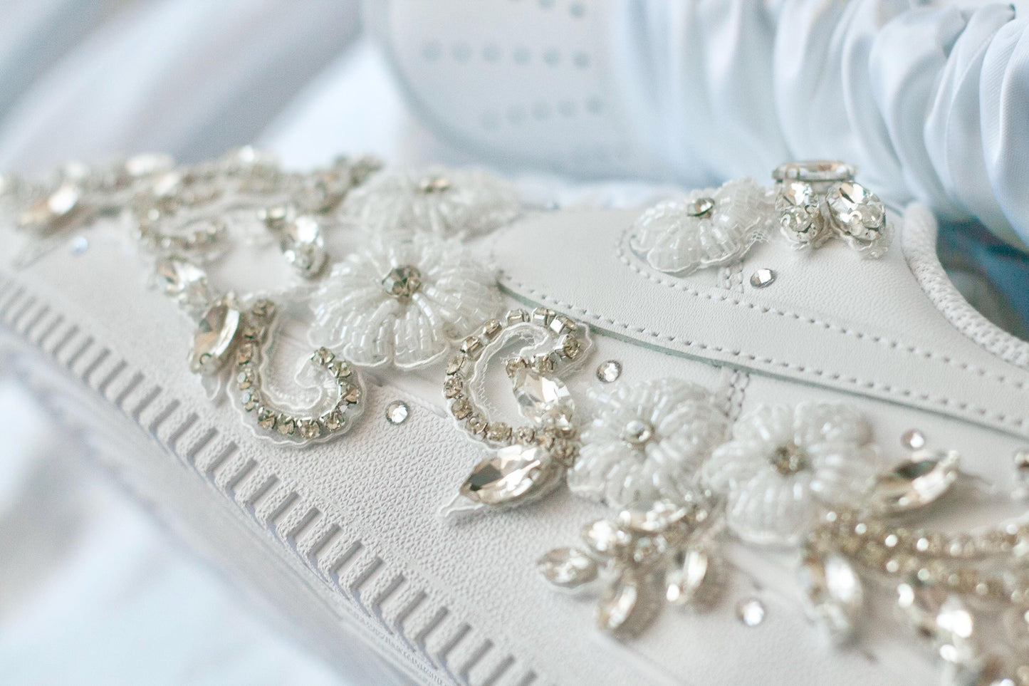 Bespoke Rhinestone Air Force 1 Bridal Sneakers