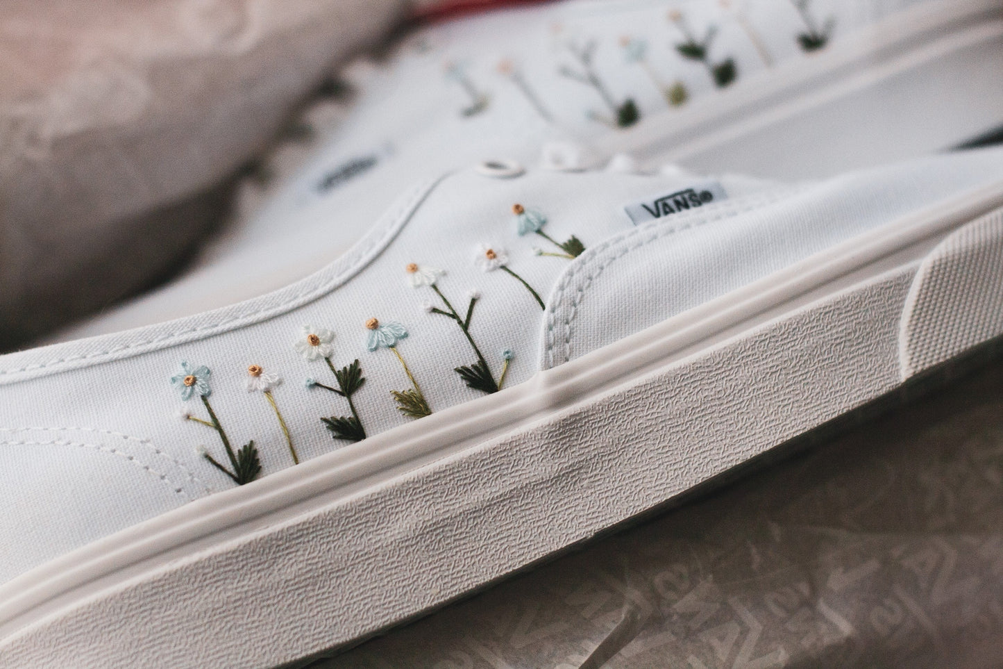 Bespoke Embroidered Wildflower Bridal Vans