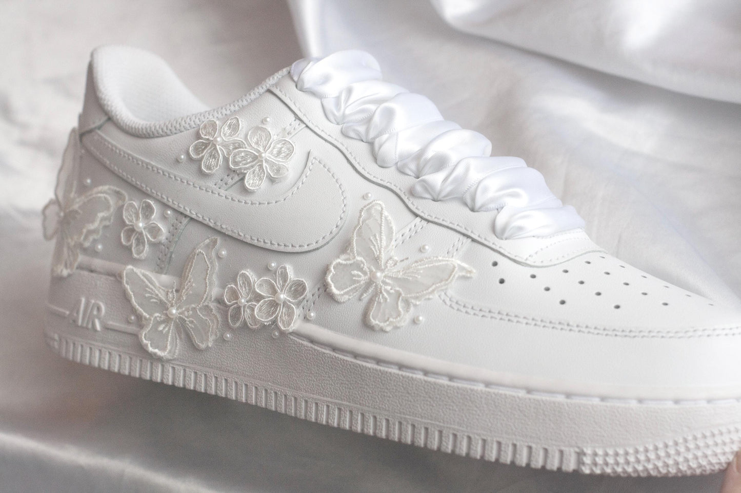 Bespoke Butterfly Air Force 1 Floral Bridal Sneakers