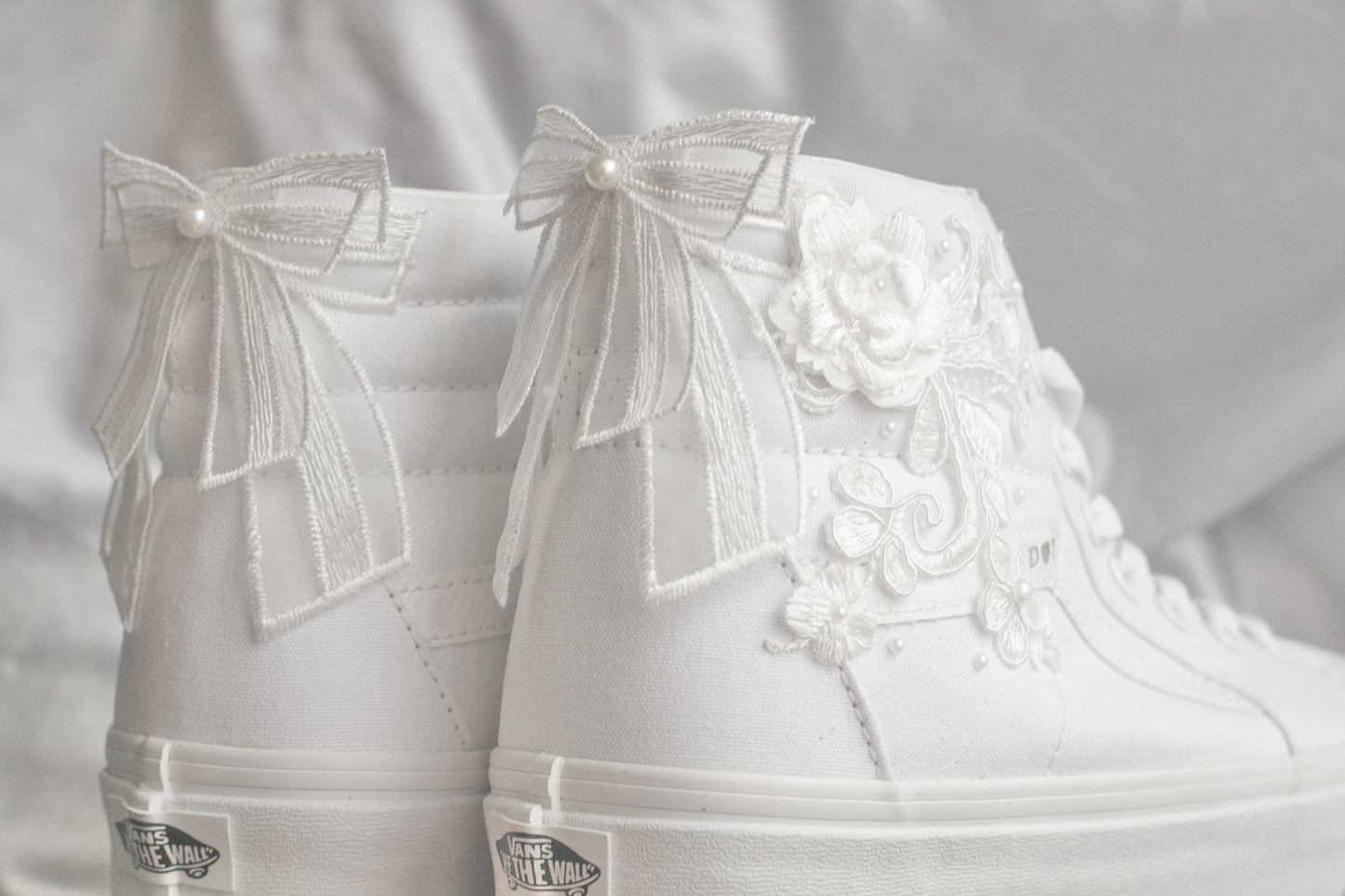 Bespoke High-top Floral Bridal Vans