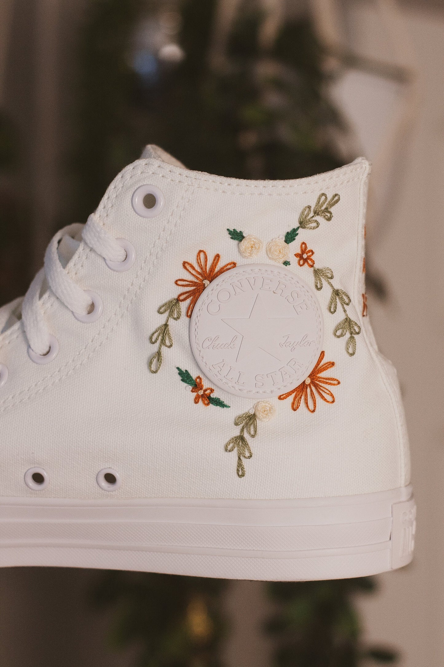 Bespoke 'Fall' Embroidered Converse
