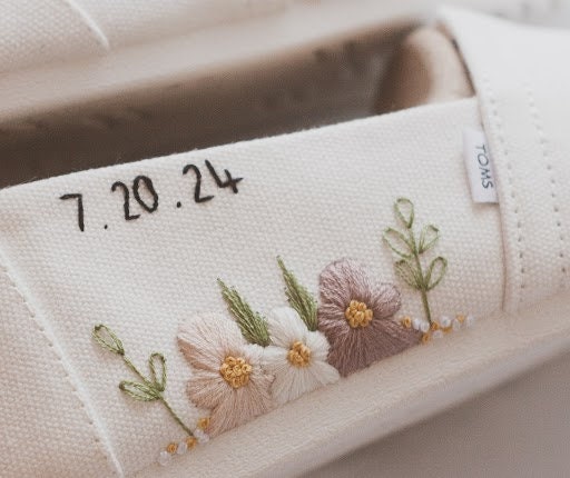 Bespoke Bridal Embroidered Toms