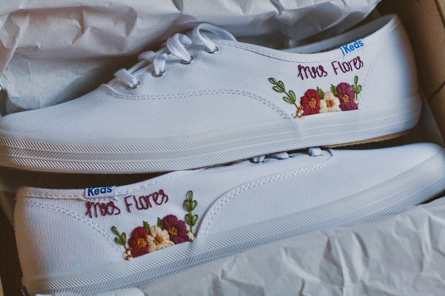 Bespoke Embroidered Bridal Keds