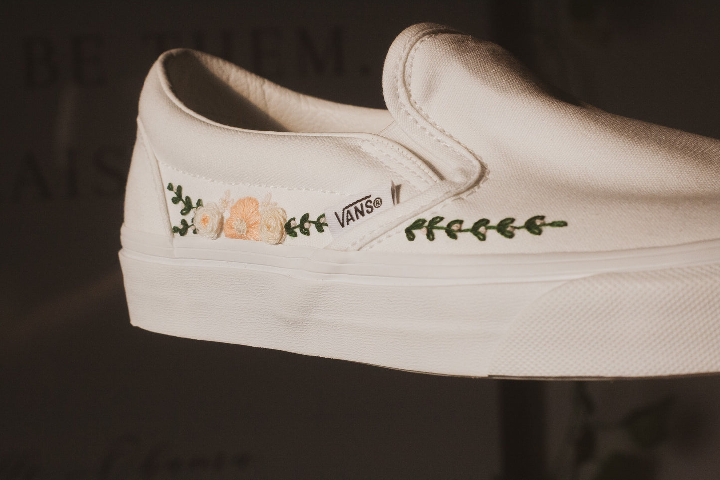 Bespoke Bridal Slip on Vans