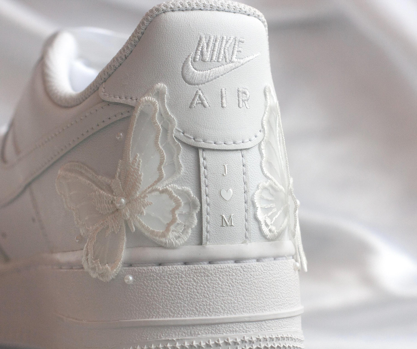 Bespoke Butterfly Air Force 1 Floral Bridal Sneakers