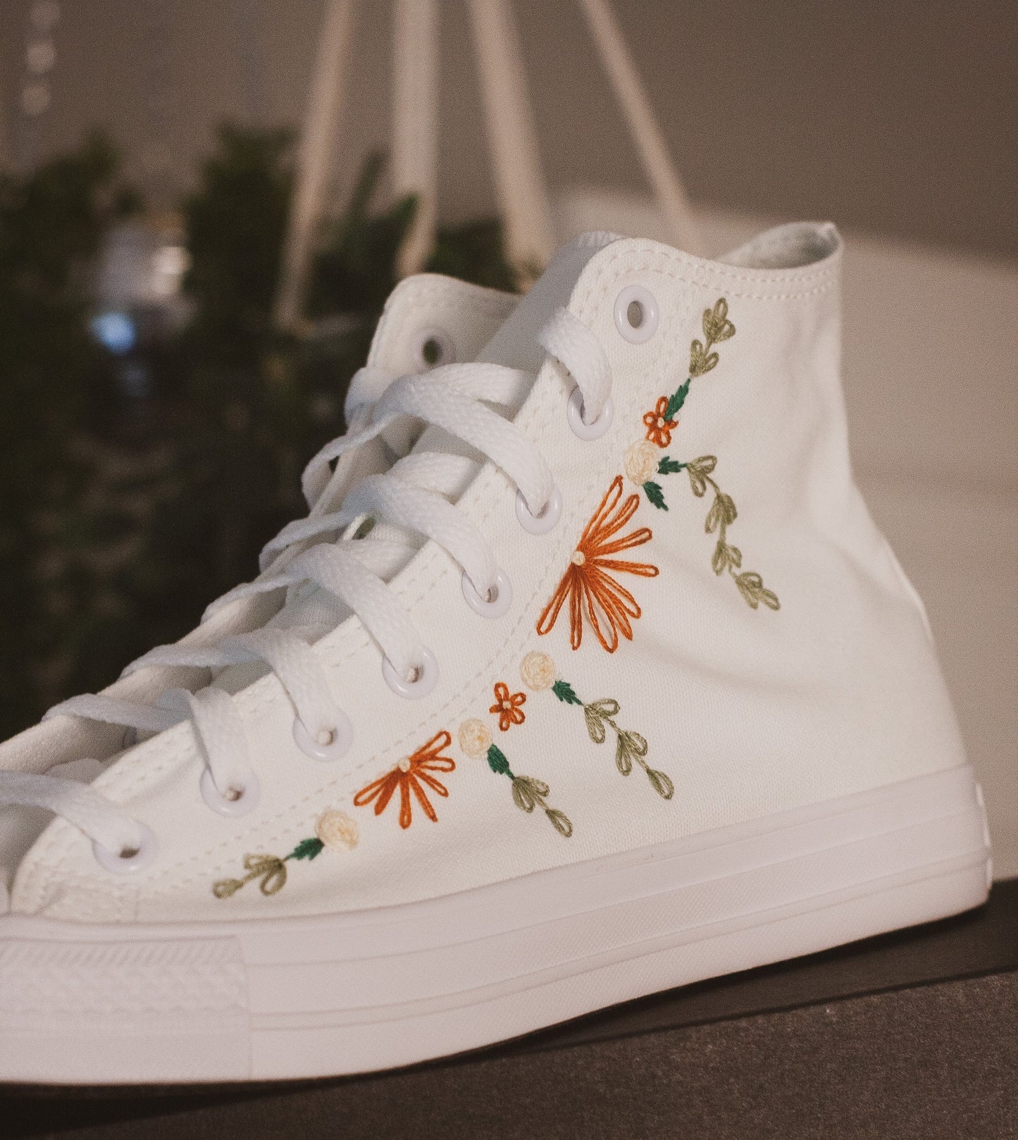 Bespoke 'Fall' Embroidered Converse