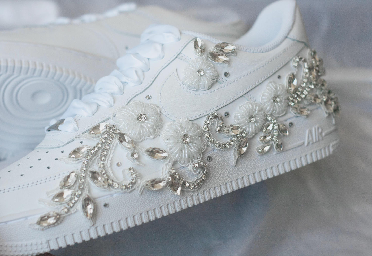 Bespoke Rhinestone Air Force 1 Bridal Sneakers