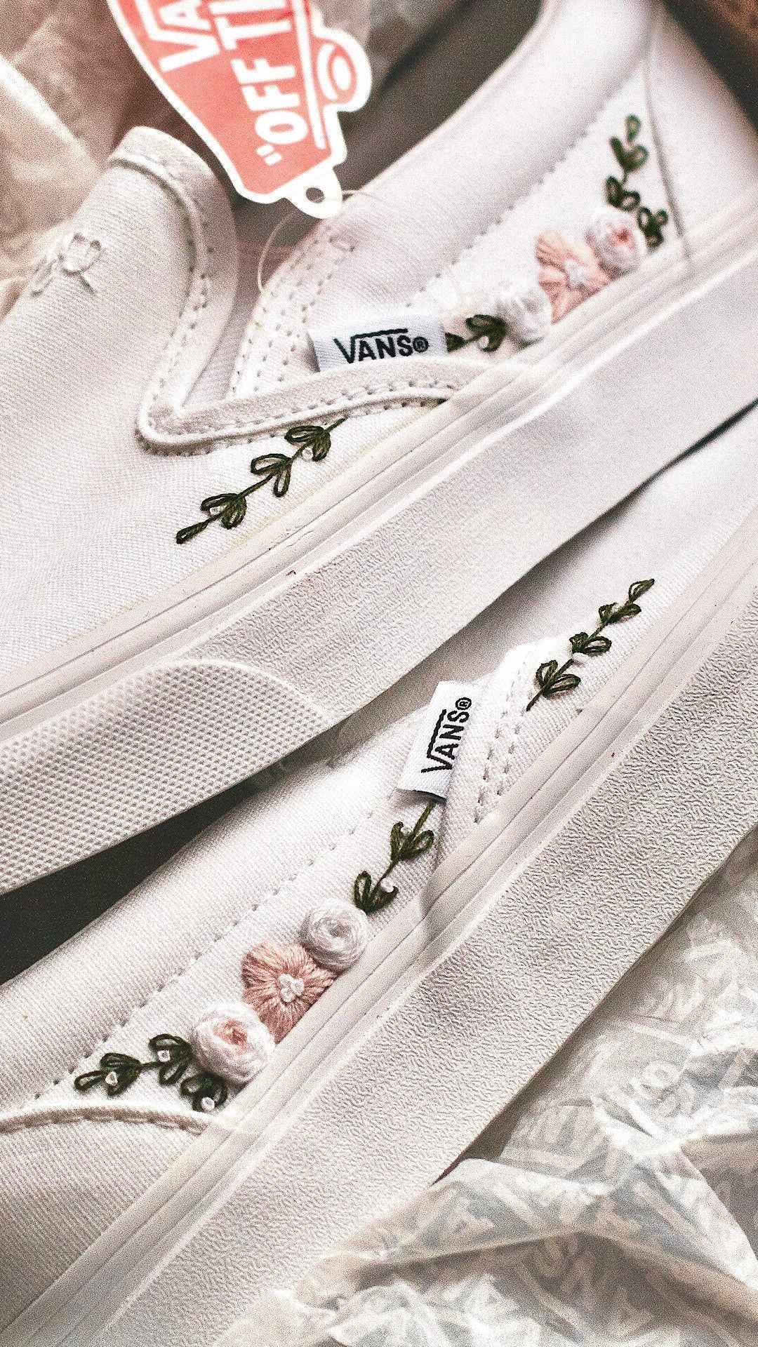 Bespoke Bridal Slip on Vans