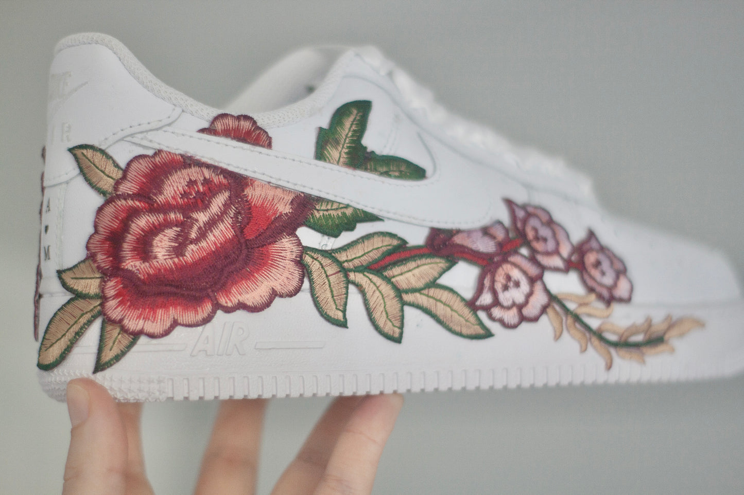 Bespoke Rose Air Force 1 Bridal Sneakers