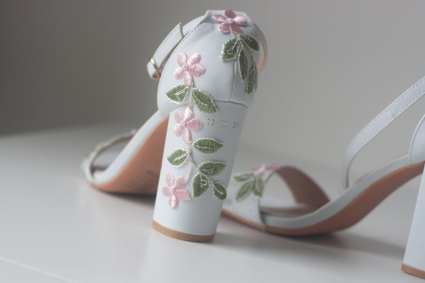 Embroidered Rosalie Heels