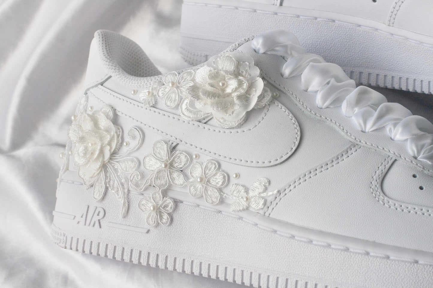 Bespoke Bridal Air Force 1 Floral Luxury Embroidered Sneakers