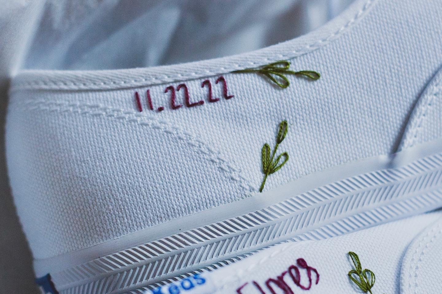 Bespoke Embroidered Bridal Keds