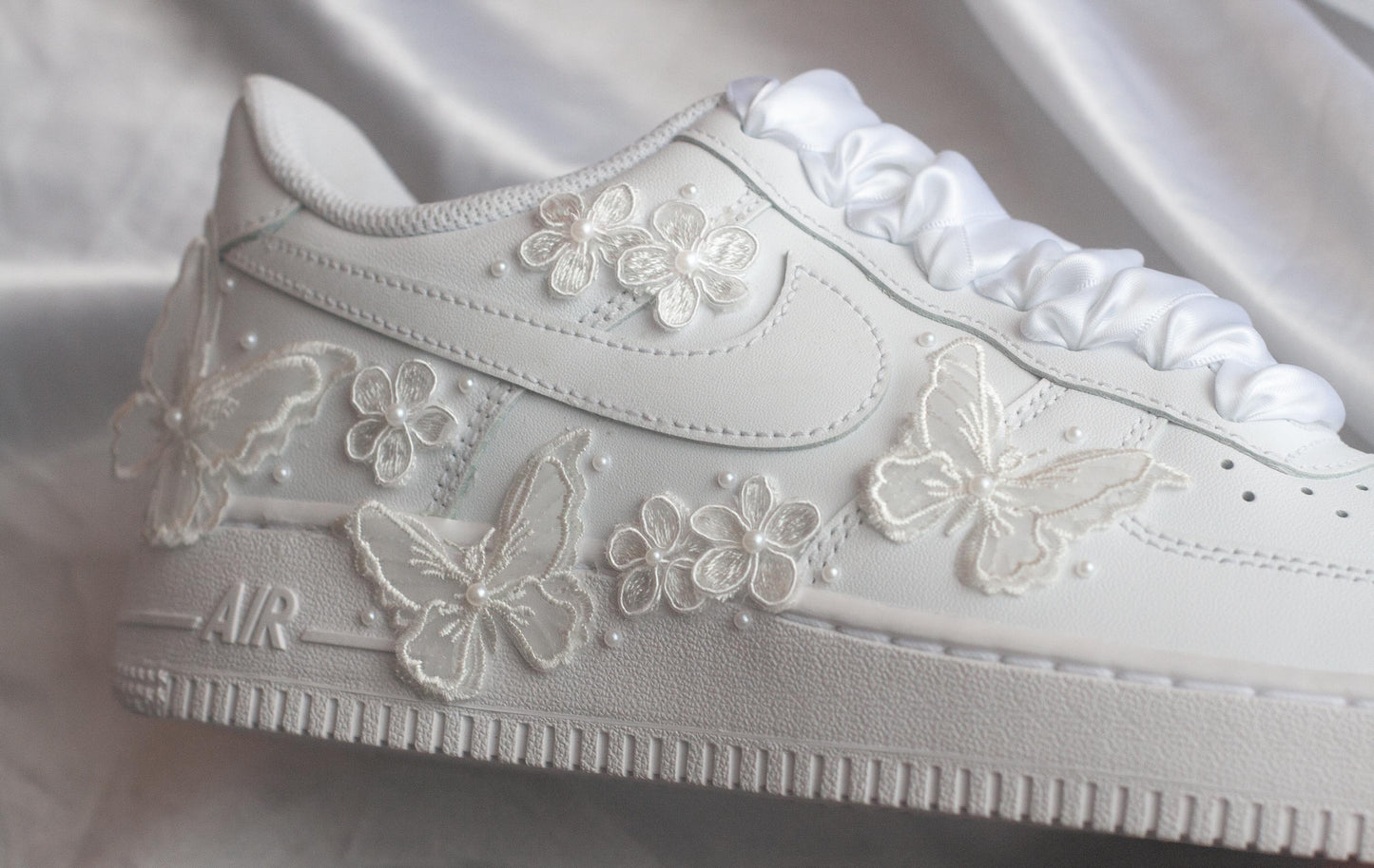 Bespoke Butterfly Air Force 1 Floral Bridal Sneakers