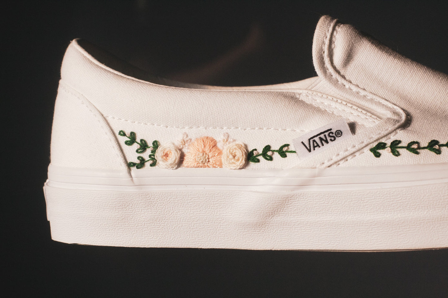 Bespoke Bridal Slip on Vans