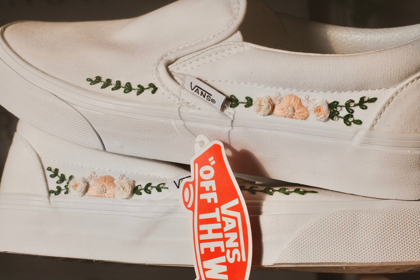 Bespoke Bridal Slip on Vans
