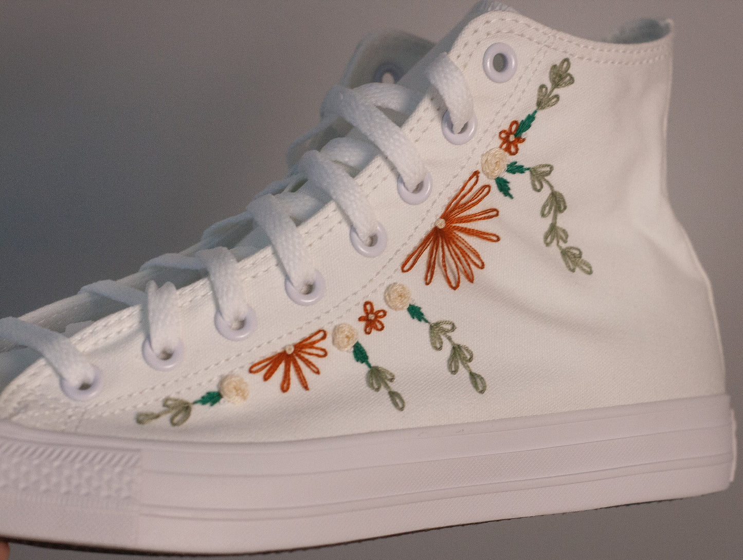 Bespoke 'Fall' Embroidered Converse