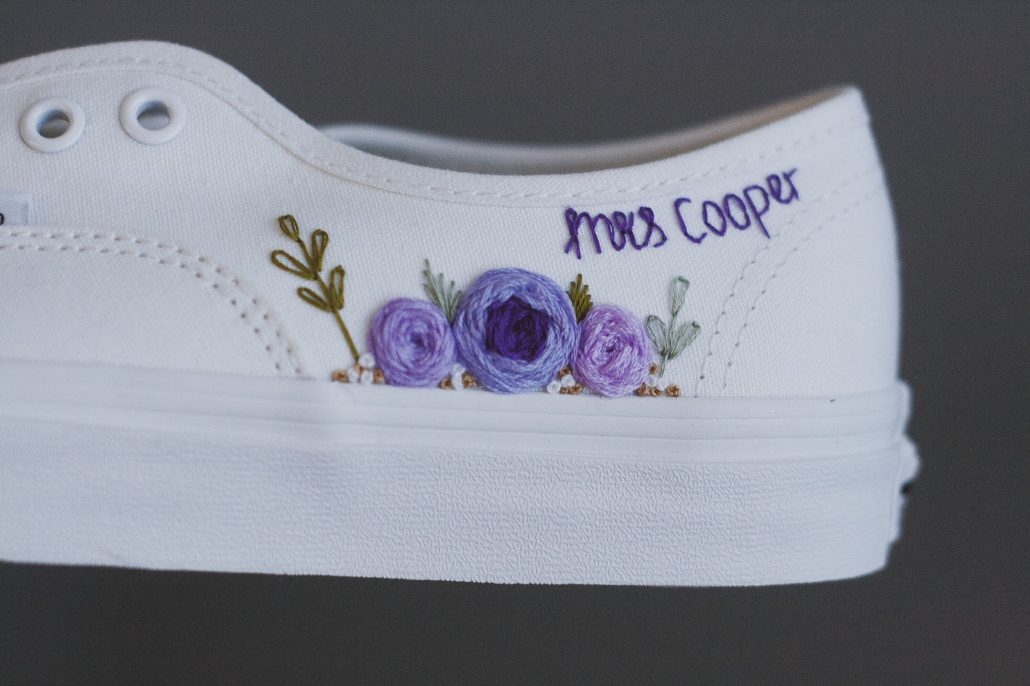 Bespoke Rose Embroidered Bridal Vans