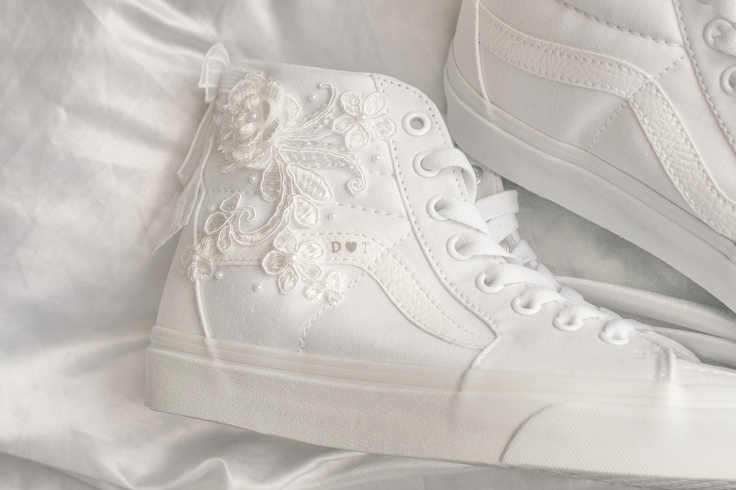 Bespoke High-top Floral Bridal Vans