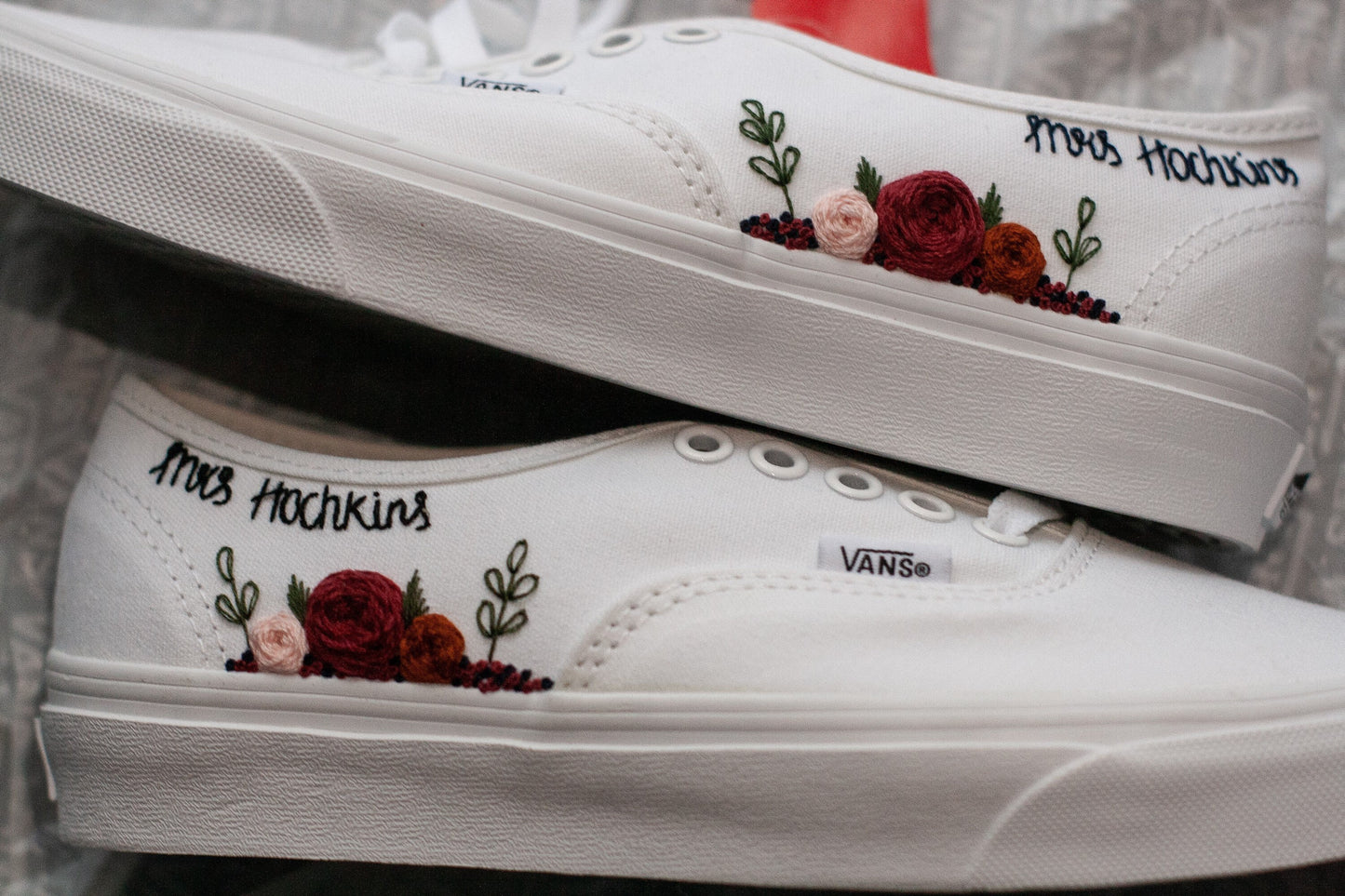 Bespoke Rose Embroidered Bridal Vans