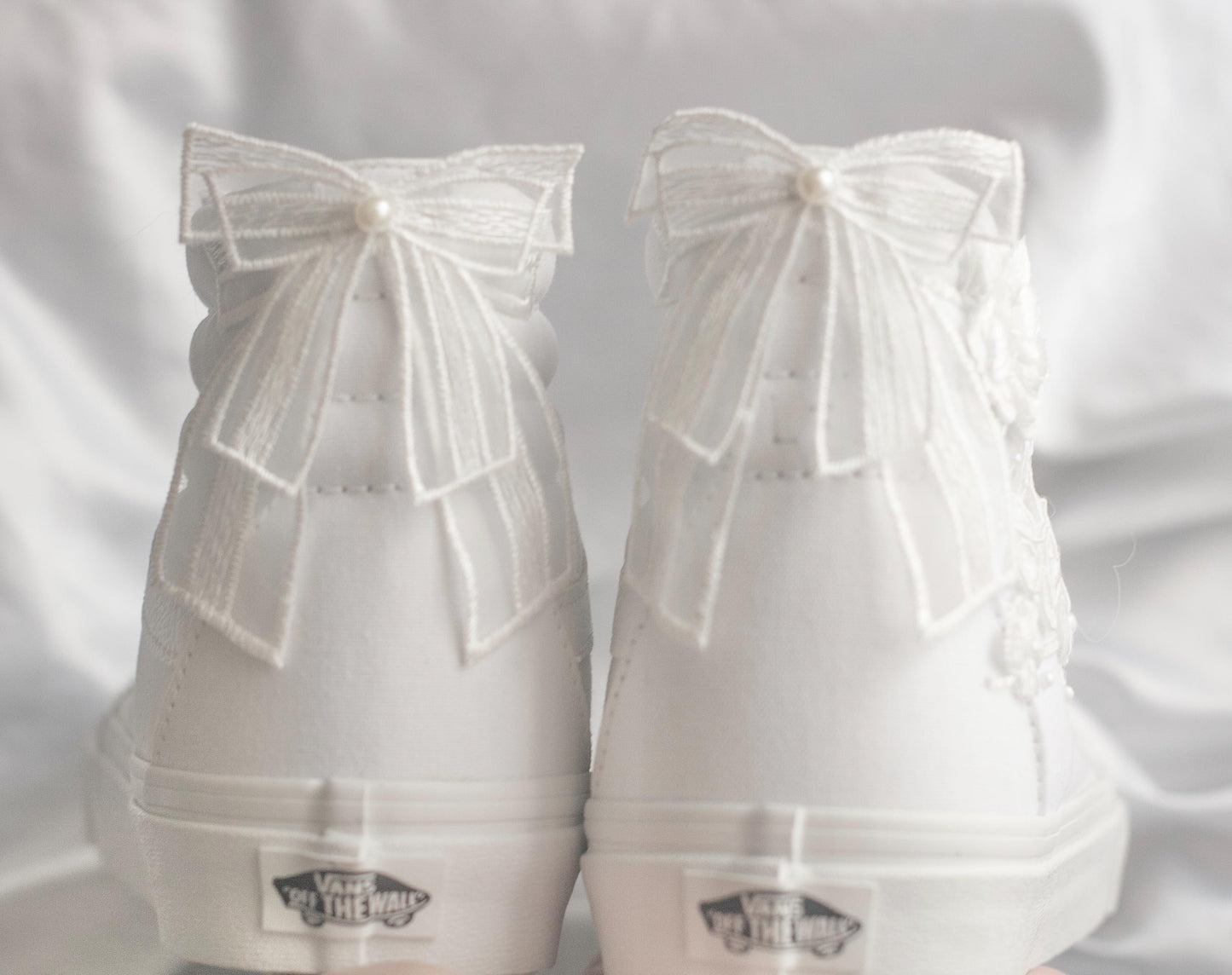 Bespoke High-top Floral Bridal Vans