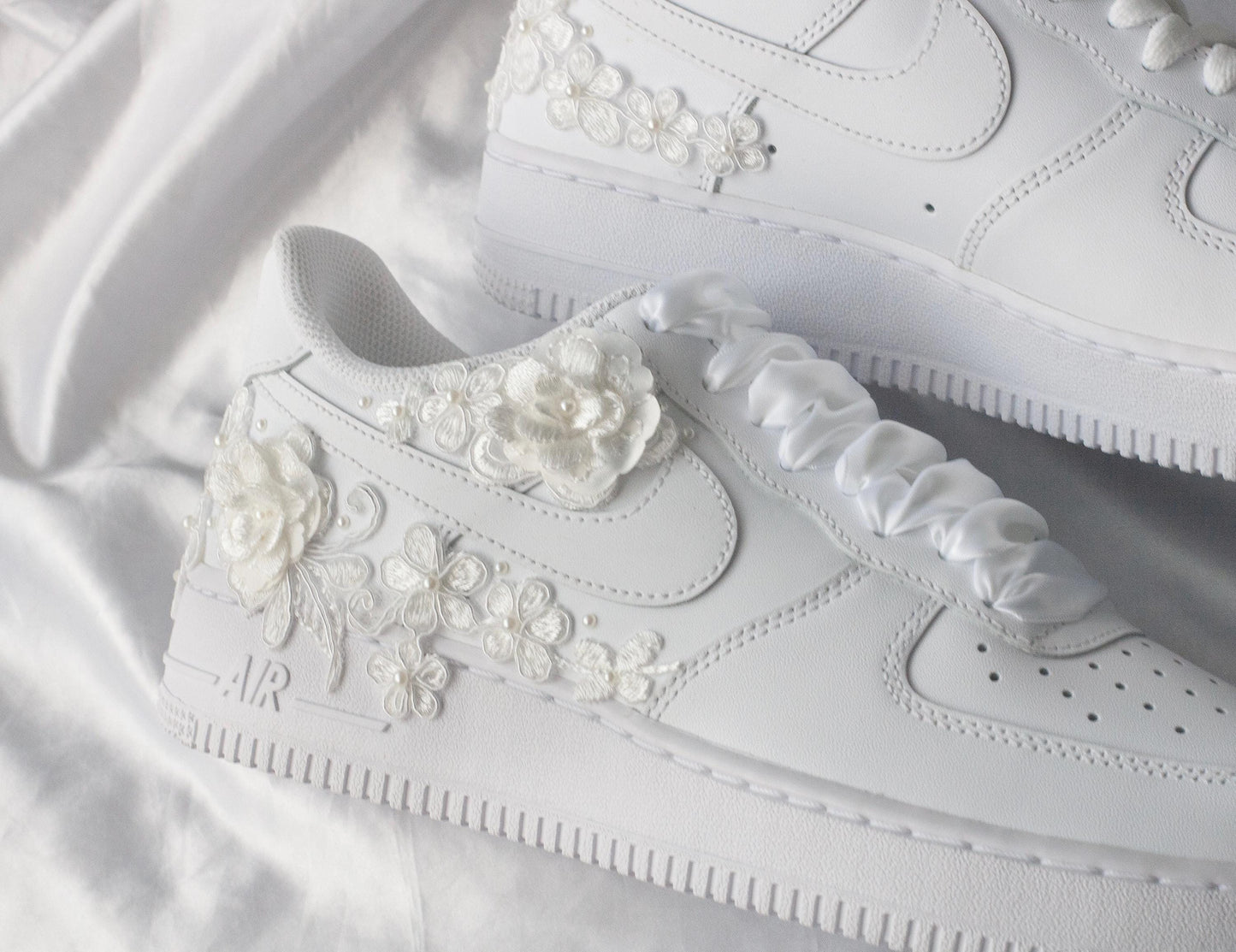 Bespoke Bridal Air Force 1 Floral Luxury Embroidered Sneakers