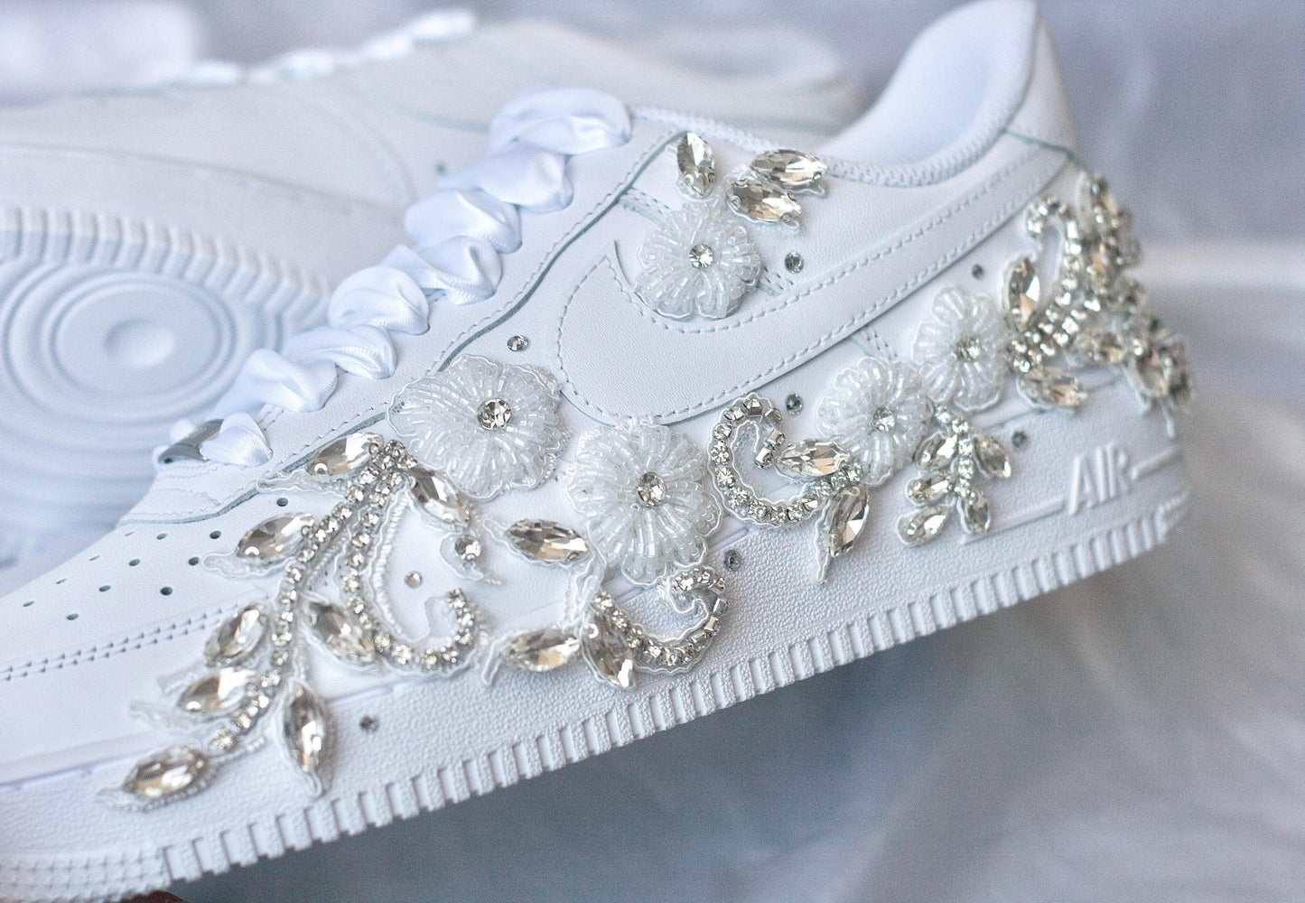 Bespoke Rhinestone Air Force 1 Bridal Sneakers