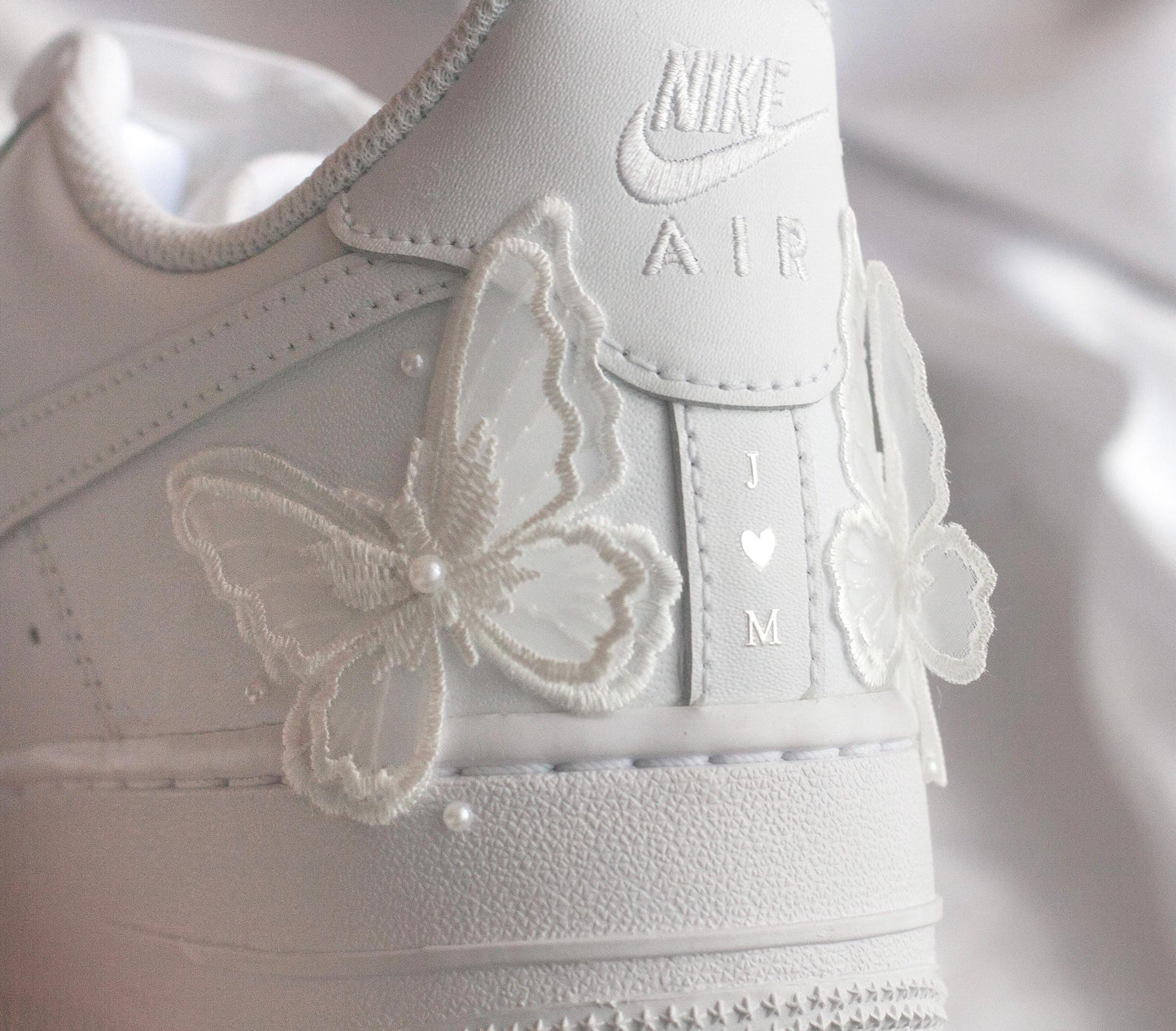 Bespoke Butterfly Air Force 1 Floral Bridal Sneakers