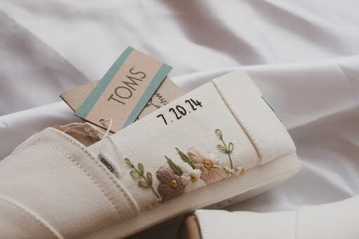 Bespoke Bridal Embroidered Toms