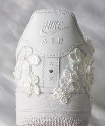Bespoke Bridal Air Force 1 Floral Luxury Embroidered Sneakers