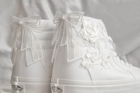 Bespoke High-top Floral Bridal Vans