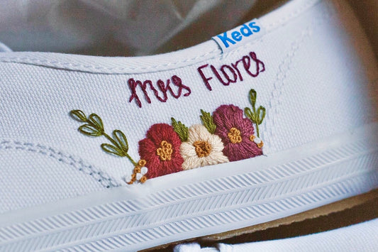 Bespoke Embroidered Bridal Keds