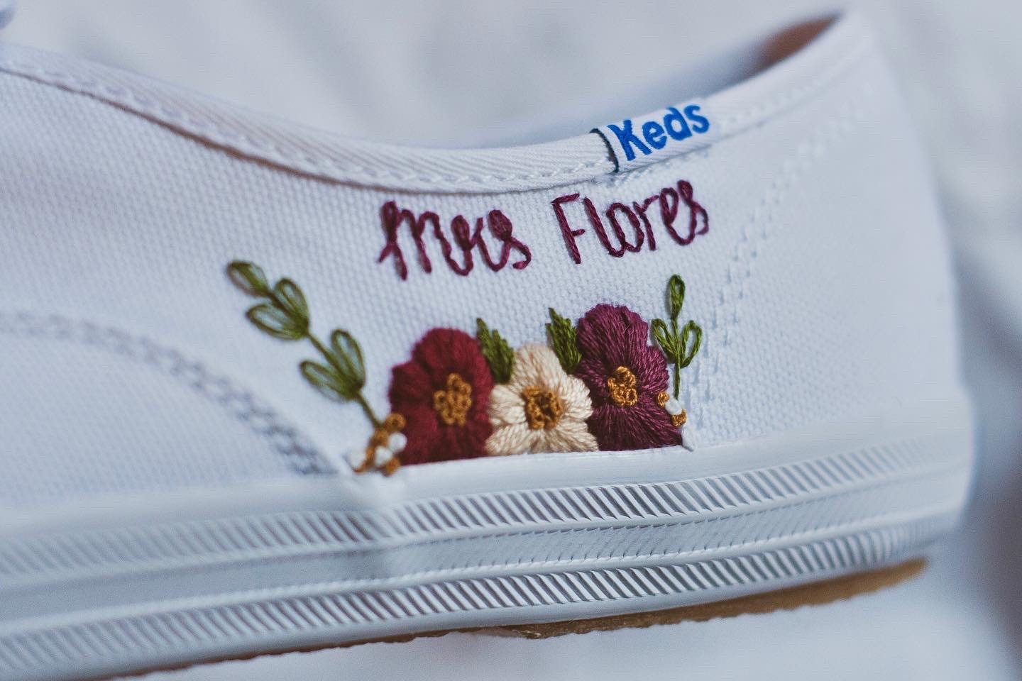 Bespoke Embroidered Bridal Keds