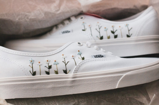 Bespoke Embroidered Wildflower Bridal Vans
