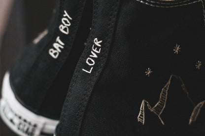 Bespoke Mountain and Stars Embroidered Converse