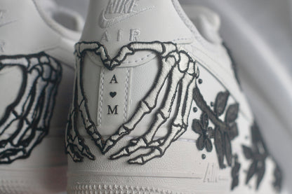 Bespoke Till Death Air Force 1  Bridal Sneakers