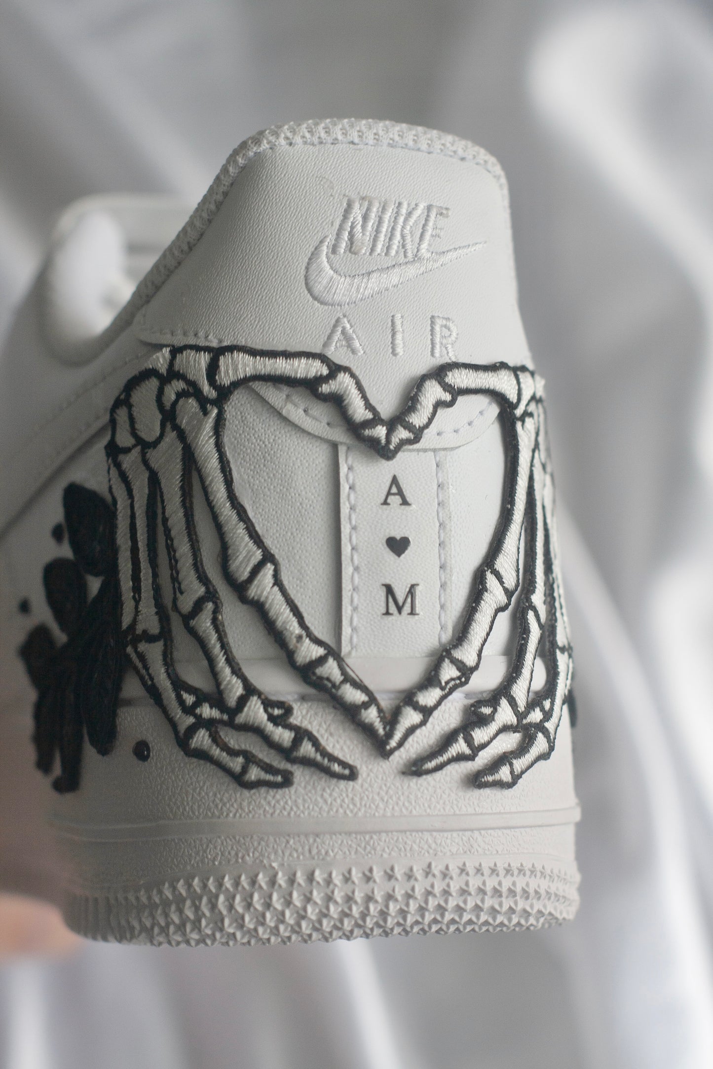 Bespoke Till Death Air Force 1  Bridal Sneakers