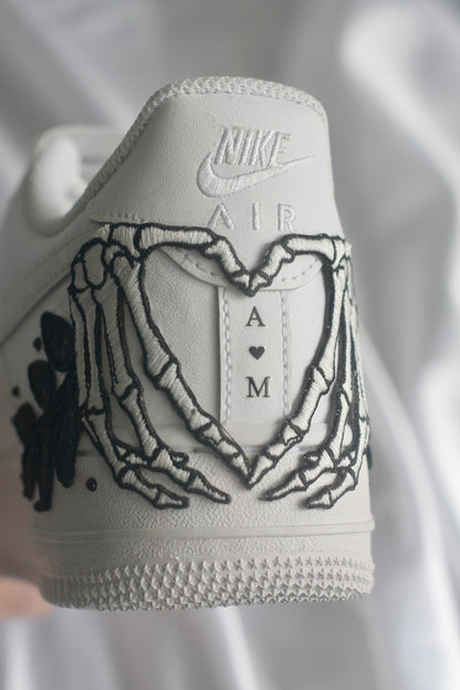Bespoke Till Death Air Force 1  Bridal Sneakers