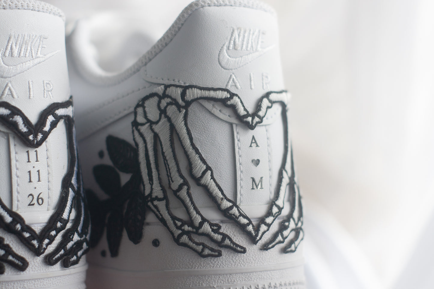Bespoke Till Death Air Force 1  Bridal Sneakers