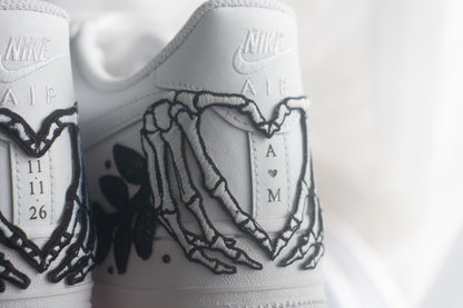 Bespoke Till Death Air Force 1  Bridal Sneakers