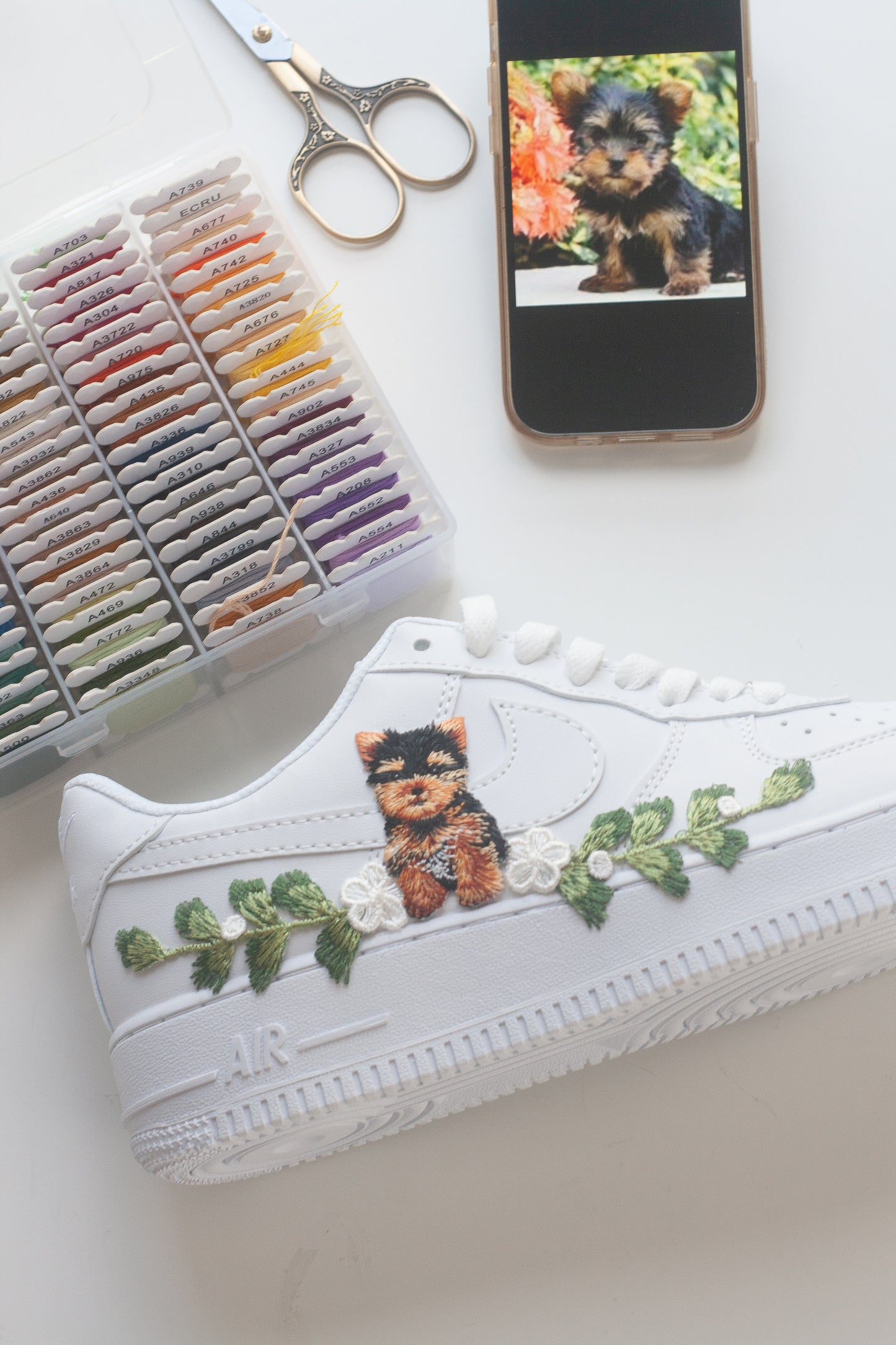 Bespoke Air Force 1 Pet Bridal Sneakers
