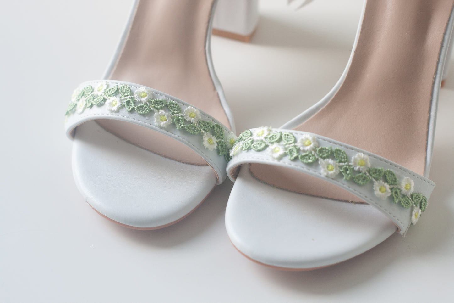 Embroidered Eden Heels