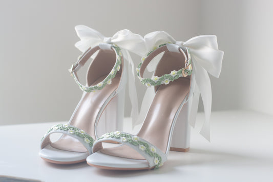 Embroidered Eden Heels