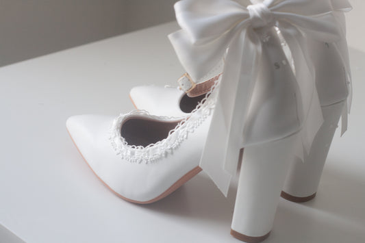 Embroidered Margot Heels