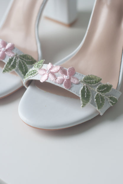Embroidered Rosalie Heels