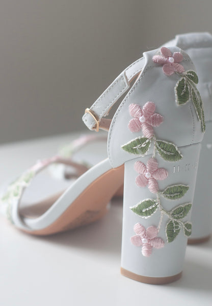 Embroidered Rosalie Heels