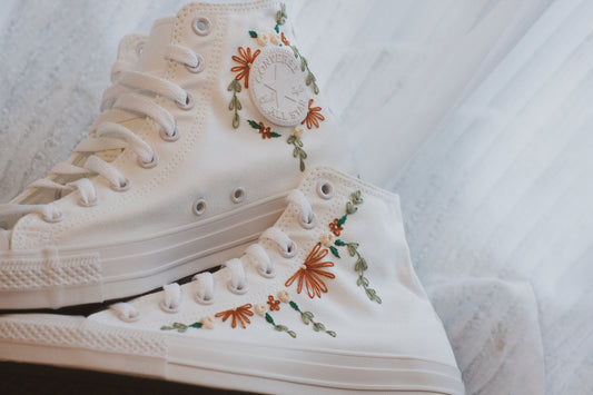 Bespoke 'Fall' Embroidered Converse