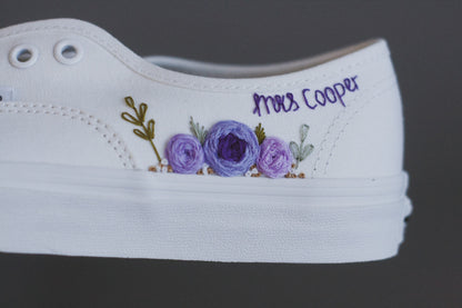 Bespoke Rose Embroidered Bridal Vans