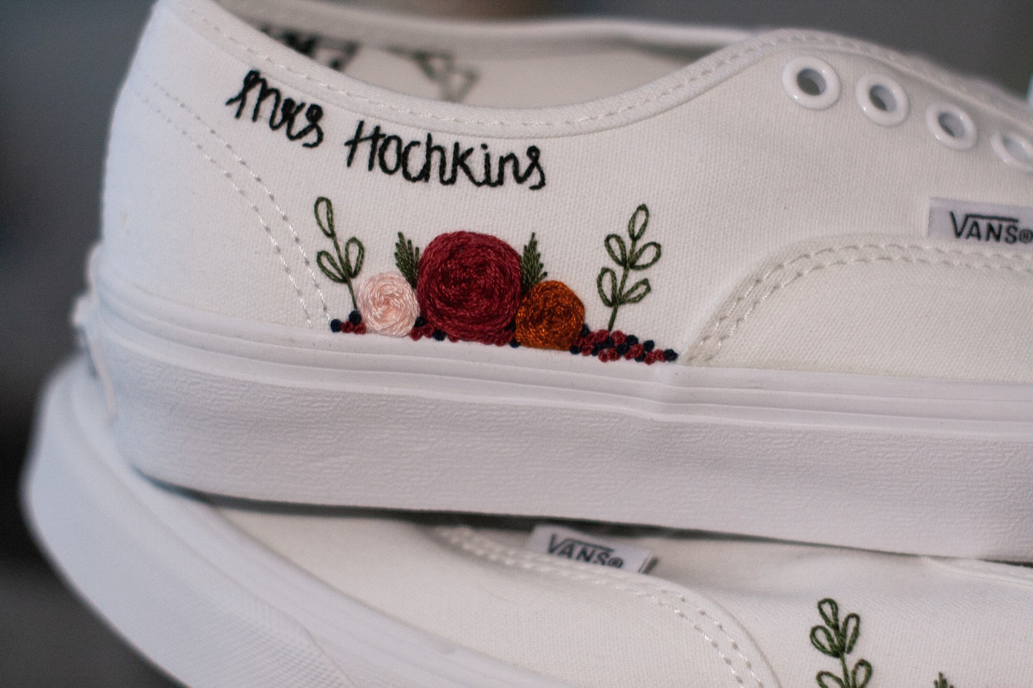 Bespoke Rose Embroidered Bridal Vans