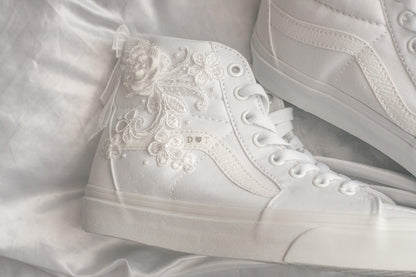 Bespoke High-top Floral Bridal Vans