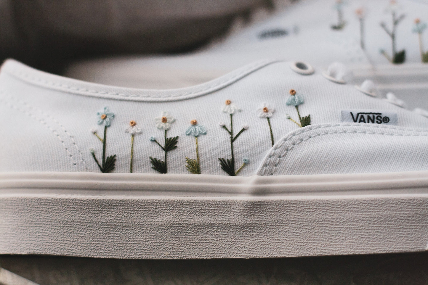 Bespoke Embroidered Wildflower Bridal Vans